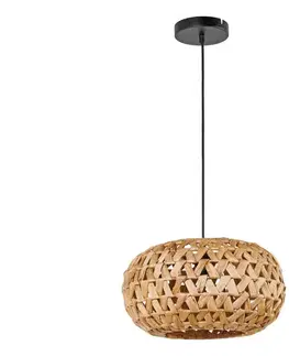 Svietidlá  Luster na lanku HOSHI 1xE27/20W/230V pr. 38 cm konope 330475