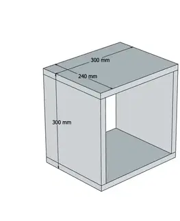 Bytové doplnky a dekorácie Nástenná polica Box - Blue