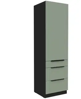 Kuchynské skrinky stojace Kuchynská skrinka Aria-Sa/Bl Anti Fingerprint 60dks-210 1f 3s