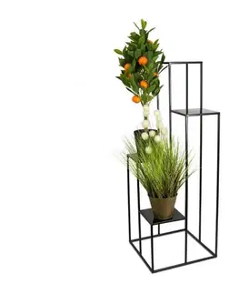 Stojany na kvetiny HowHomely Stojan na kvety 110x40 cm čierna 10-1538
