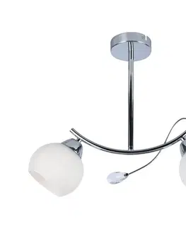 Svietidlá  Luster na tyči CONNOR 2xE27/15W/230V lesklý chróm/biela MLP0876