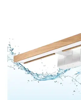 Svietidlá BRILAGI - LED kúpeľňové osvetlenie zrkadla 3v1 WOODY MIRROR LED/8W/230V IP44 biela/dub 8590828018193