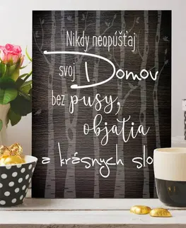 Tabuľky do bytu Obraz na stenu - Nikdy neopúšťaj domov II.