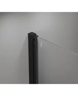Sprchovacie kúty MEXEN - MIST dverná časť (1d) 100x200 cm 6mm čierna, okraj, pravé 8A2-100-000-70-70-P