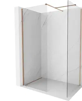 Sprchové dvere MEXEN/S - Kyoto-X Sprchová zástena WALK-IN 120 x 120, transparent 10 mm, meď kartáčovaná 800-120-202-65-00-120-X