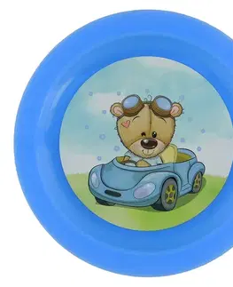 Detské misky a taniere TVAR - Tanier detský plytký IML Medvedík auto, umelá hmota