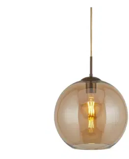 Svietidlá Searchlight 1621AM - Luster na lanku BALL 1xE27/60W/230V hnedá 1621AM