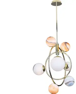 Svietidlá MAXLIGHT P0378 - Luster na tyči COSMOS 7xG9/40W/230V zlatá P0378