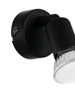 Svietidlá Eglo 780457 - LED Nástenné bodové svietidlo ESCALERA 1xGU10/2,8W/230V 3000K čierna 780457