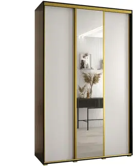 Šatníkové skrine Skriňa 45 Canaris 3 170 čierna/biela/gold