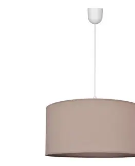 Svietidlá  Luster na lanku ALBA 1xE27/15W/230V pr. 40 cm béžová W-4020/1 BEIGE+SCW-P WT
