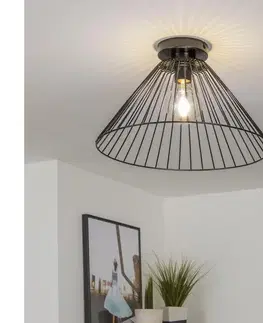 Svietidlá BRILAGI - LED prisadený luster CERIA WIRE 1xE27/40W/230V priemer 45 cm čierny BG3988+EG300164