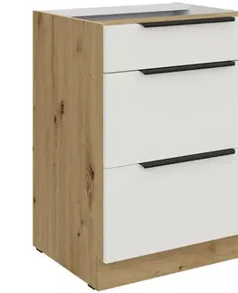 Kuchynské skrinky stojace Kuchynská skrinka Aria-Wh/Ar Anti Fingerprint 60d 3s Bb