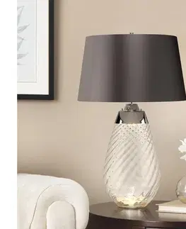 Lampy Elstead LENA-TL-L-SMOKE - LED Stolná lampa LENA 1xE27/40W/230V 74 cm šedá LENA-TL-L-SMOKE