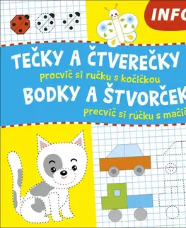 Pre deti a mládež - ostatné Tečky a čtverečky/Bodky a štvorčeky - procvič si ručku s kočičkou/precvič si rúčku s mačičkou - Michaela Sojáková
