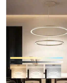 Svietidlá BRILAGI - LED stmievateľný luster na lanku PORTOFINO LED/98W/230V pr. 80 cm béžový + DO BRI917