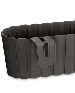 Kvetináče a truhlíky NABBI DDECZ400 plastový balkónový kvetináč 38,3 cm hnedá