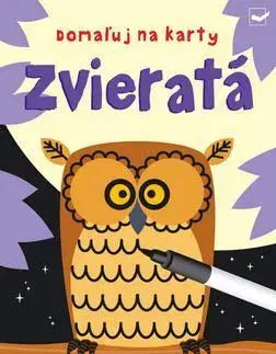 Nalepovačky, vystrihovačky, skladačky Domaľuj na karty - Zvieratá
