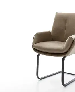 Jedálenské stoličky DELIFE Konzolová jedálenská stolička Clea-Flex mikrovlákno béžová vintage konzolová jedálenská stolička plochá čierna