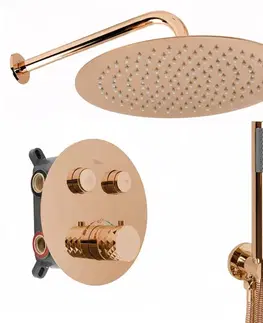 Sprchy a sprchové panely REA - Podomietková sprchová sada Lungo Diamond Copper + BOX REA-P6968