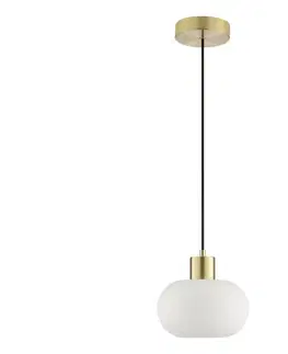 Svietidlá Brilliant - Závesný luster na lankách FANNY 1xE27/20W/230V priemer 22 cm mosadz 51390/18