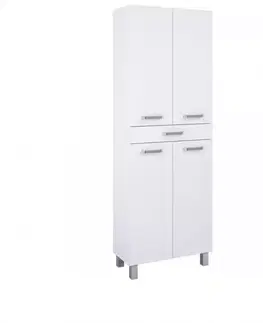 Vysoké kúpeľňové skrinky Vysoká skrinka do kúpeľne Uno 60 4D1S white