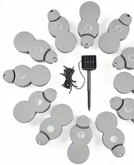 Záhradné lemovania Záhradný obrubník HD7095-2GY sivý + LED