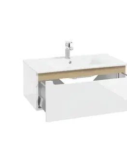 Kúpeľňový nábytok Kúpeľňová skrinka pod umývadlo Naturel Stilla 80x30x45 cm biela STILLAD08005 STILLAD08005