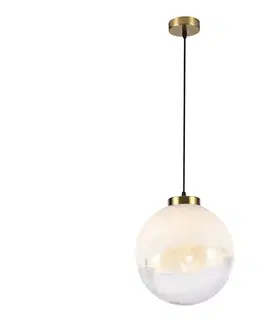 Svietidlá Viokef Lighting Závesný luster na lanku VANA 1xE27/40W/230V, krémovo-zlatý 4313700