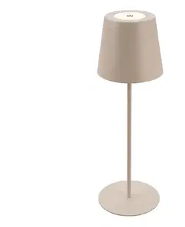 Lampy Briloner 7508011 - LED stmievateľná nabíjateľná stolná lampa LED/2,5W/5V IP44 béžová 7508011