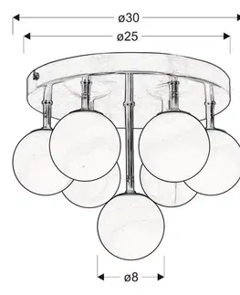 Stropná svetla Stropné svietidlo etude plafond 230v matný nikel