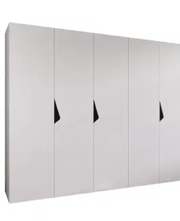 Šatníkové skrine Skriňa Sandi 1-300 (2x150) biela/čierna