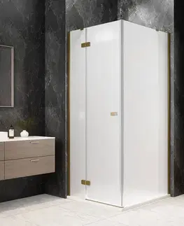 Sprchové dvere POLYSAN - GLOBE GOLD MATT štvorcová sprchová zástena 900x900, matné sklo, ľavá GB1090-3315MLG