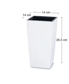 Kvetináče a truhlíky NABBI DURS140 plastový kvetináč 14 cm biela