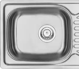Kuchynské drezy DEANTE DEANTE - Doppio nerez satin - Nerezový drez vrátane batérie, 1 - bowl s odkvapkávačom ZENB0113