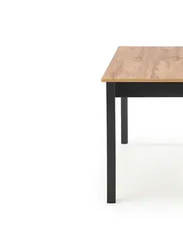Jedálenské stoly HALMAR Greg rozkladací jedálenský stôl dub wotan / čierna