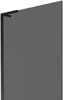 Sprchové dvere MEXEN/S - Next L vaňová zástena FIX 80 x 150, grafit, čierna 895-080-000-03-40-70