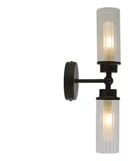 Svietidlá Searchlight 29982BK - Nástenné svietidlo IMPERIAL 2xG9/33W/230V čierna 29982BK