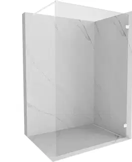 Sprchové dvere MEXEN/S - Lunar Sprchová zástena WALK-IN pravá 60 x 200, transparent 8 mm, biela 830-060-000-20-00-P