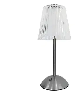 Lampy  LED Stmiev. dotyková nabíjacia stolná lampa ELBA LED/1,6W/800 mAh matný chróm/číra ML1291