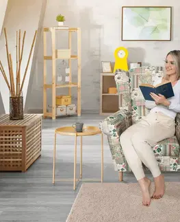 Kreslá KONDELA Charlot kreslo (ušiak) vzor patchwork Viorica 1