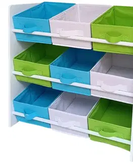 Regály a police do detskej izby Detský regál s úložnými boxami TIGA-3