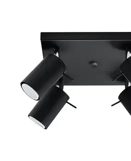 Svietidlá  SL.0094 - Bodové svietidlo RING 4 4xGU10/10W/230V čierna SL.0094