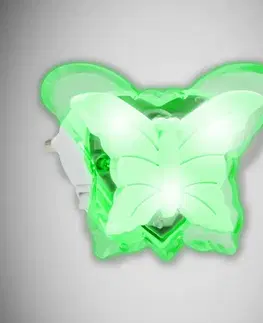 Lampy pre mládež Svietidlo motýľ HL994L 0,4W zelené