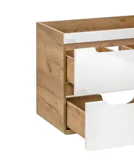 Kúpeľňový nábytok COMAD - Skrinka pod umývadlo 60cm 2 zásuvky ARUBA biela 5907611647172