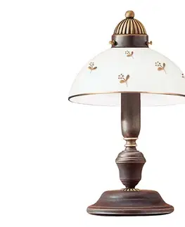 Lampy Kolarz 731.73.170 - Stolná lampa NONNA 1xE27/75W/230V, kvetinový vzor, ružové zlato 731.73.170