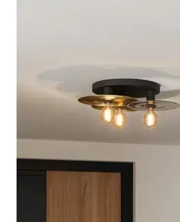 Svietidlá Eglo 44027 - Stropné svietidlo LINTMILL 3xE27/40W/230V zlatá/čierna 44027