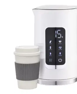 Predlžovacie káble  Rýchlovarná kanvica s LCD displejom 1,7 l 2200W/230V biela + cest. hrnček 450 ml PEKR723W