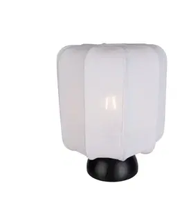 Stolné lampy Japandi stolná lampa čierna s bielym tienidlom - Nori