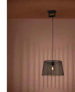 Svietidlá Eglo 390002 - Luster na lanku BOGOTA 1xE27/40W/230V čierna 390002